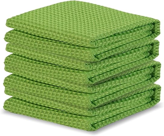 XINDELL Waffle Weave Microfiber Towel, 4Pack-16" X16" Premium Waffle Knit Detailing Towel, Cleaning Cloth for Car Window