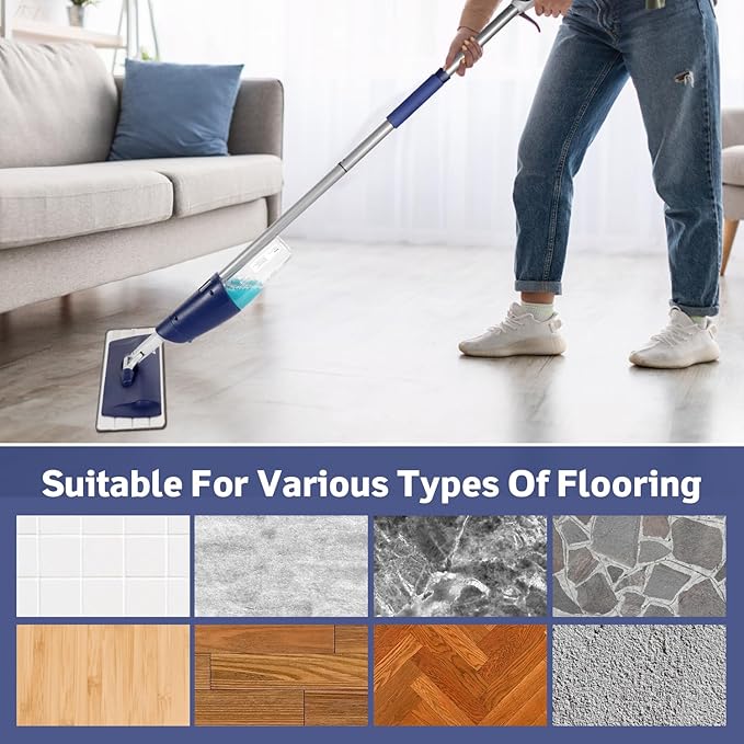 AmaVins 3 Pack Microfiber Cleaning Pads, Reusable Microfiber Mop Pads for 18 Inch Mop, Hardwood Floor Replacement Cleaning Mop Pads, Machine Washes
