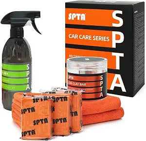 Clay Bar and Luber Synthetic Lubricant Kit, SPTA 3 Pack 300g, Medium Duty Clay Bars Detailing Magic Clay Bar with 16oz L