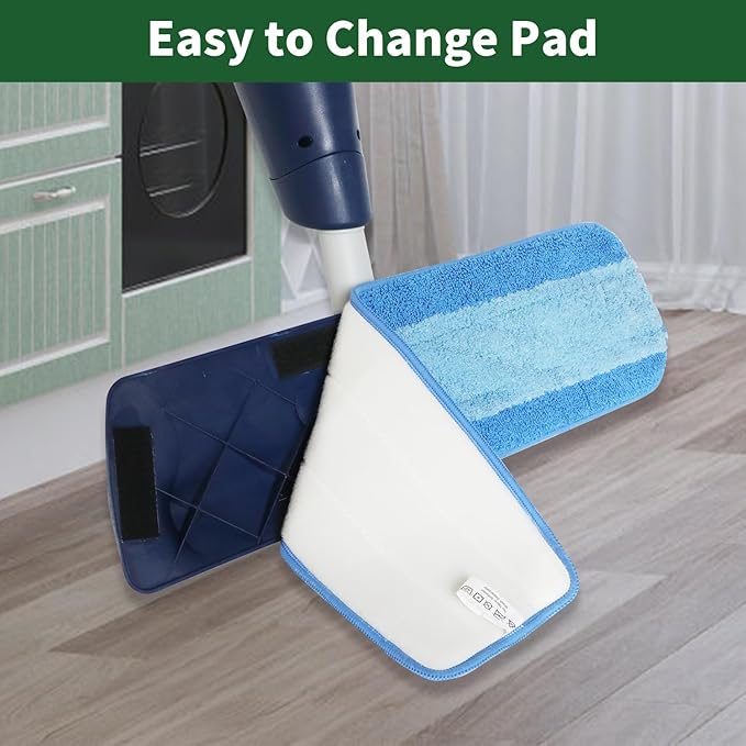 AmaVins 6 Pack Microfiber Cleaning Pads, Reusable Microfiber Mop Pads for 18 Inch Mop, Hardwood Floor Replacement Cleaning Mop Pads, Machine Washes