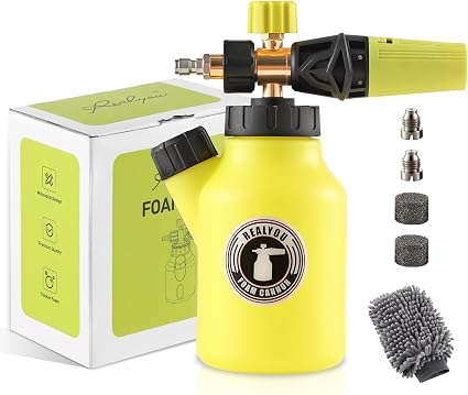 Realyou Foam Cannon for Pressure Washer up to 4500 PSI, Premium Foam Sprayer with Easy Foam Dispensing, Car Wash Sprayer