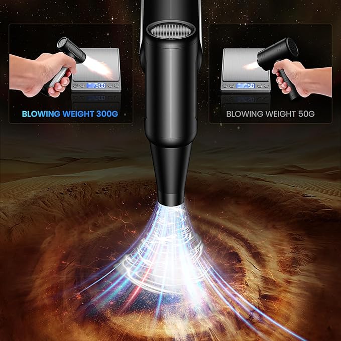 Mershgaya Electric Compressed Air Duster - 30,0000 RPM Rechargeable Cordless Turbo Blower, Portable Air Blower Gun for Cars, PC, Keyboard, Home & Outdoor Dust Cleaning (Replaces Compressed Air Cans)
