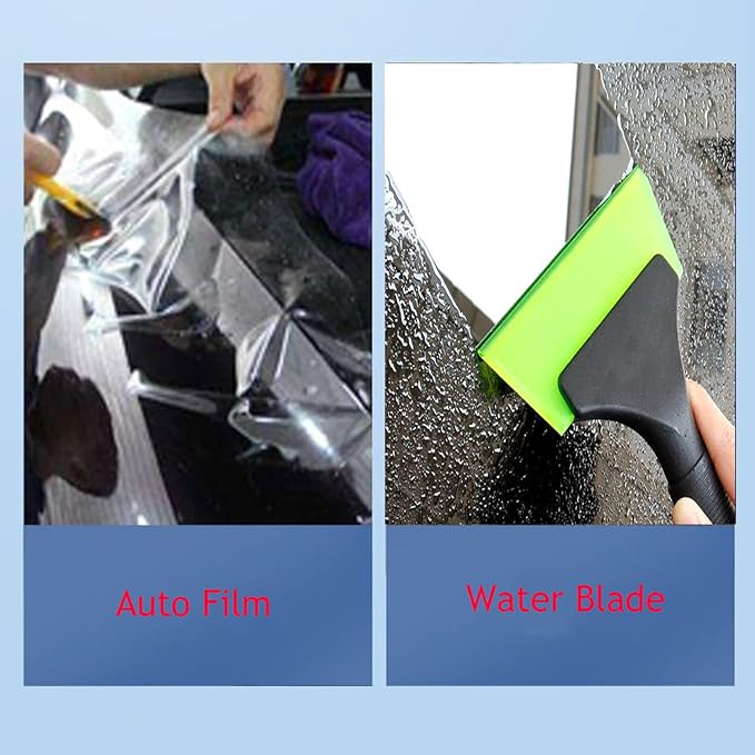 Small Squeegee with 5 Inch Green Rubber Window Tint Squeegee, Mini Wiper Window Tinting Tools with Non-Slip Handle for Car, Glass, Mirror, Shower, Auto,Windows. (Green)