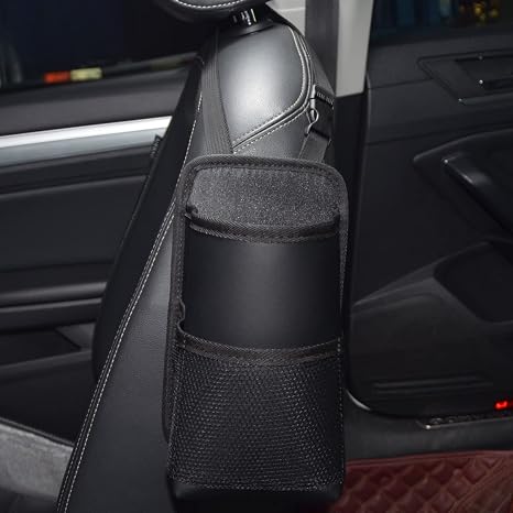 Yicheyiyou Car Seat Side Storage Bag With Cup Holder, Bottles Holder, Headrest Hook