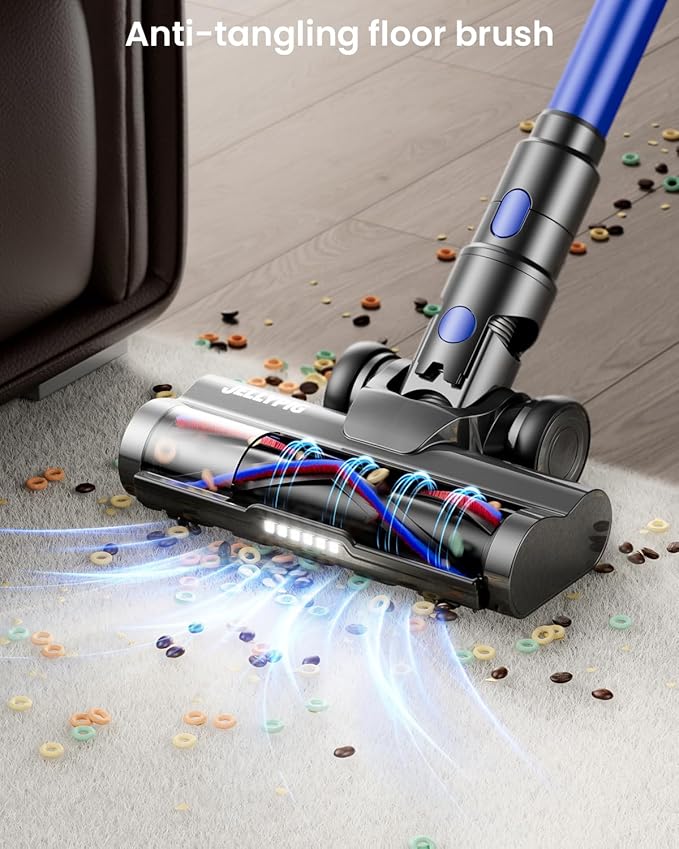 Cordless Vacuum Cleaner, Upgraded 650W 55KPA 70Mins Cordless Stick Vacuum Cleaner with Self-Standing and Touch Screen, Anti-tangle Wireless Vacumm, Vacuum Cleaners for Home/Pet Hair/Carpets/Floors