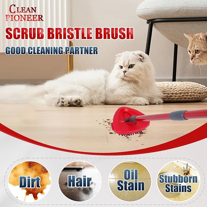 2 Pack Spin Scrub Brush Compatible for Oceda EasyWring 1 Tank System, Shower Scrubber Replacement Head, Hard Bristle Cleaning Brush for Kitchen,Tile and Bathroom