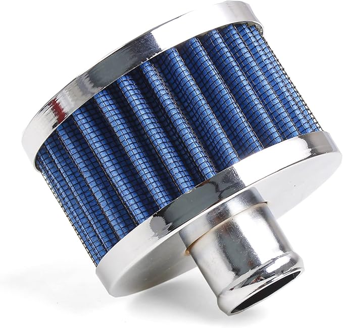 23mm Car Air Filter Universal Cold Air Intake Filter High Flow Vent Valve Cover Breather Filter (Blue)