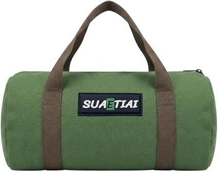 14 Inch Small Tool Bags for Men, Wide Mouth Zipper Storage Bag, Large Capacity Canvas Tool Tote Bag, Portable Multi-Func