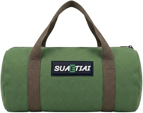14 Inch Small Tool Bags for Men, Wide Mouth Zipper Storage Bag, Large Capacity Canvas Tool Tote Bag, Portable Multi-Func