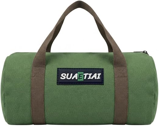 14 Inch Small Tool Bags for Men, Wide Mouth Zipper Storage Bag, Large Capacity Canvas Tool Tote Bag, Portable Multi-Func