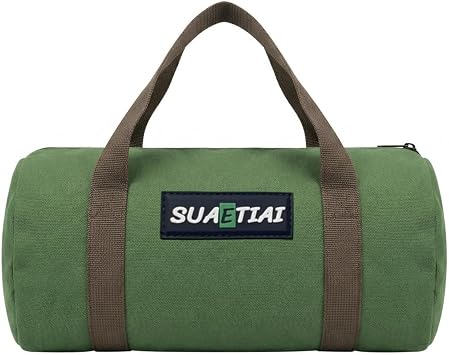 14 Inch Small Tool Bags for Men, Wide Mouth Zipper Storage Bag, Large Capacity Canvas Tool Tote Bag, Portable Multi-Func