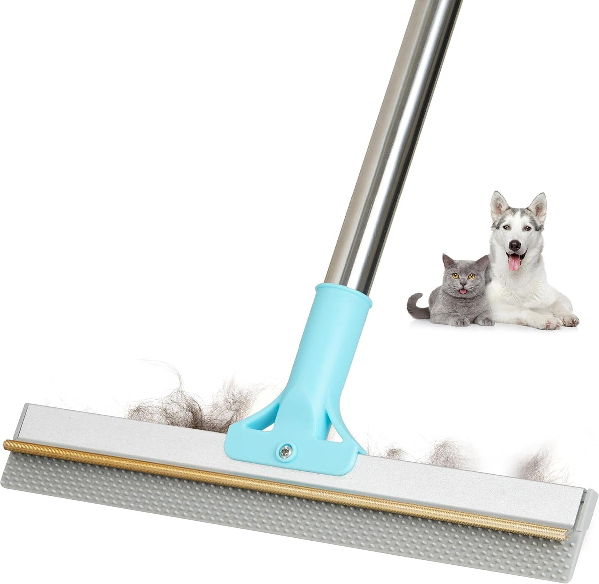 Carpet Rake for Pet Hair Removal Tool,Reusable Hair Remover Broom