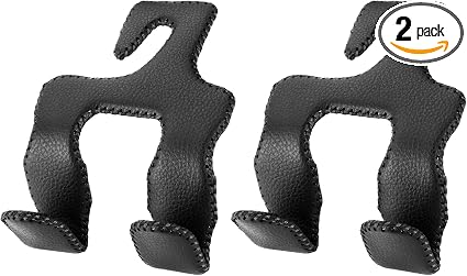 Car Hooks for Purses and Bags,Car Purse Holder Upgraded 2 in 1 Durable Hanger Leather Headrest Hook Car Back Seat Organi