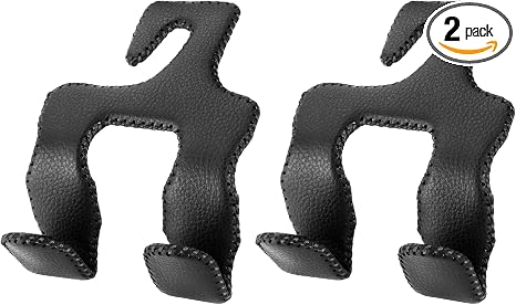 Car Hooks for Purses and Bags,Car Purse Holder Upgraded 2 in 1 Durable Hanger Leather Headrest Hook Car Back Seat Organi