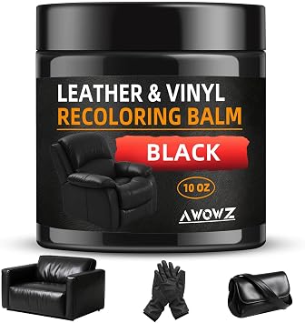Leather Recoloring Balm - Scratch Repair & Color Restore Kit for Faded Leather, Leather Couch & Car Seats - 10OZ Leather