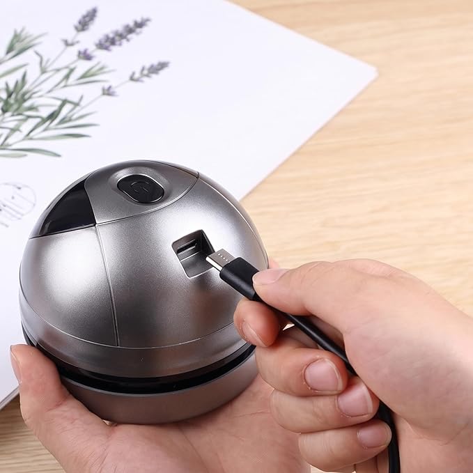 Desktop Vacuum Cleaner Mini Vacuum Cleaner for Desk Table Crumbs Vacuum Sweeper USB Type-C Rechargeable Keyboard Computer Vacuum Cleaner with Nozzle
