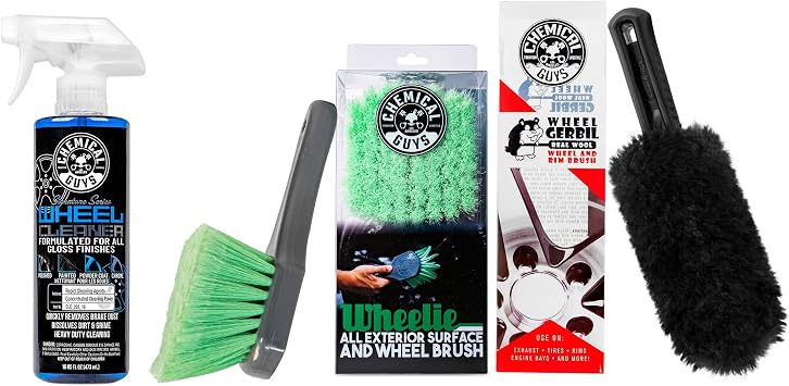 Chemical Guys CLD_203_16 Signature Series Wheel Cleaner For All Gloss Finishes 16 fl oz + Acc_B01 Gerbil Wheel and Rim B