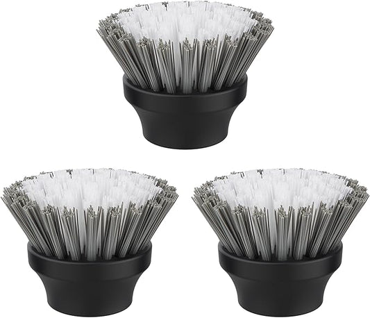 MR.SIGA Electric Spin Scrubber Flat Brush Refills, 3 Pack