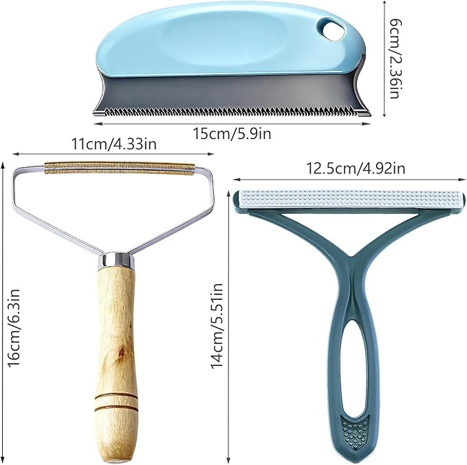 5-Pack Pet Hair Removal Tool, Dog Cat Hair Remover, Fur Remover Tool Cleaner Pro Portable Carpet Scraper for Pet Carpet Clothes Car Floor Mat Sofa Bed Furniture