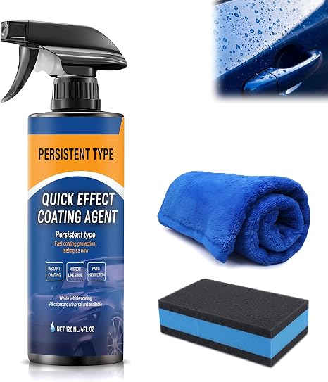 Choimix Car Polish, Choimix Quick Effect Coating Agent For Car, Waterless Wash Formula for Long-Lasting Gloss Finish, 12