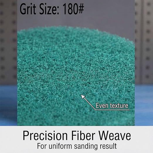 4 Inch 180 Grit Drill Brush Scrubber Scouring Pads, 20 Pcs Hook & Loop Power Scrubber Scour Pads for Rotary Tools, Random Orbital Sander (Green)