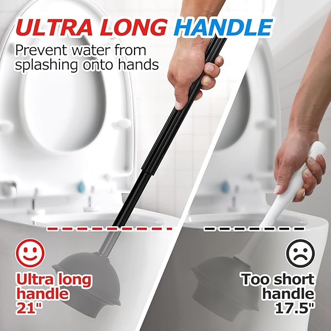 FORASTO 3Pack 3 in 1 Toilet Brush and Plunger Set,Toilet Bowl Brush Plunger Set,Toilet Brush Plunger Combo,Cleaning Brush,Cleaning Supplies, Crevice Cleaning Brush, Bathroom Cleaning Tools.
