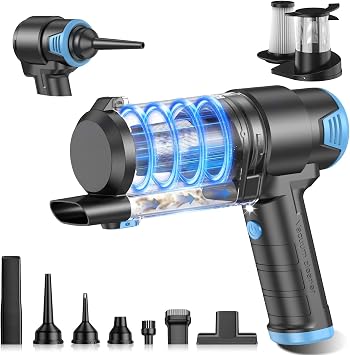 KMM Handheld Car Vacuum Cleaner, 16000PA Air Duster & Hand Held Vacuum