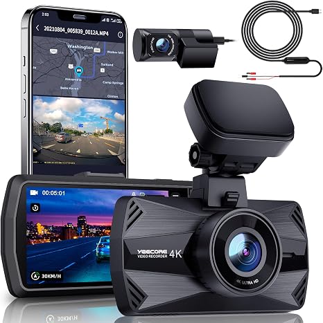 Bundle: D22 Dual Dash Cam + Hardwire Kit USB Type-C