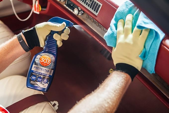 303 Products Automotive Protectant Spray, UV Protection for Car Interior & Exterior – Protects Vinyl, Plastic & Rubber, Repels Dust & Dirt, Matte Finish, 16 oz