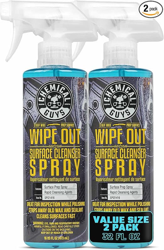 Chemical Guys, Wipe Out Surface Cleanser & Panel Prep Spray, 16 oz, 2 Pack
