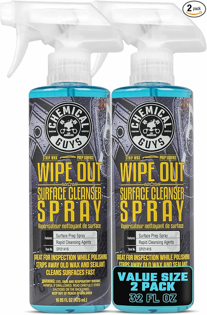 Chemical Guys, Wipe Out Surface Cleanser & Panel Prep Spray, 16 oz, 2 Pack