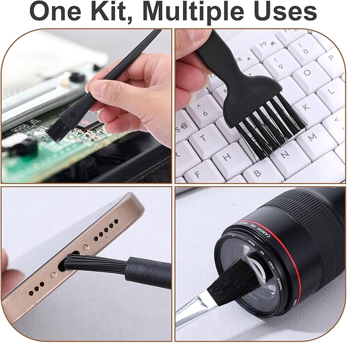 7 Pcs Keyboard Cleaning Kit with Keycap Puller Switch Puller Multifunctional Keycaps Removal Tool Mini Anti-Static Dust Brush Keyboard Key Remover for Computer Keyboards Motherboard Camera Small Space