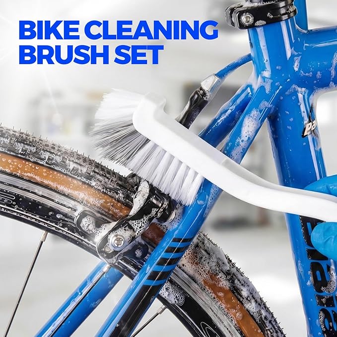 Holikme 7 Pack Deep Cleaning Brush Set, Scrub Pads with Scraper Tip for Pool Walls, Bathroom, Grout, Floor, Bike, Tub, Shower, Kitchen Surface (Green)