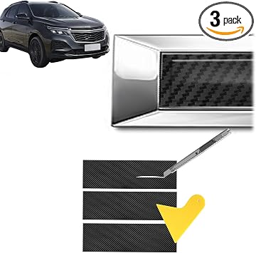QianBao Compatible with Black Carbon Fiber 11.8" x 4" Chevy Bowtie Emblem