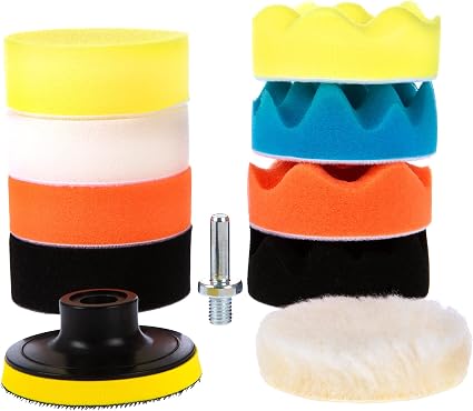 CANOPUS Buffing Pads, Polishing Pad Kit, Buffer for Car Detailing, Polishing Wheel for Drill, Car Polishers and Buffers 