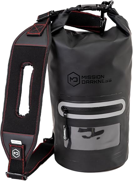 Mission Darkness Dry Shield Faraday Tote 7L Capacity // Waterproof Dry Bag for Electronic Device Security & Transport Si