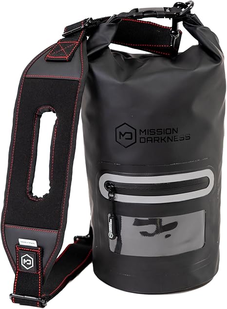 Mission Darkness Dry Shield Faraday Tote 7L Capacity // Waterproof Dry Bag for Electronic Device Security & Transport Si