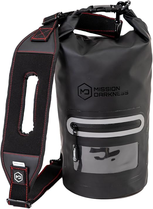 Mission Darkness Dry Shield Faraday Tote 7L Capacity // Waterproof Dry Bag for Electronic Device Security & Transport Si