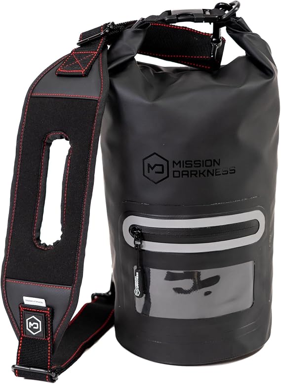 Mission Darkness Dry Shield Faraday Tote 7L Capacity // Waterproof Dry Bag for Electronic Device Security & Transport Si