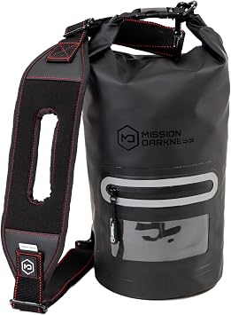 Mission Darkness Dry Shield Faraday Tote 7L Capacity // Waterproof Dry Bag for Electronic Device Security & Transport Si