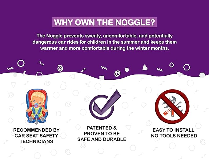 The Noggle-Making The Backseat Cool Again-Quick & Easy to Use Car Travel Accessories for a Comfy Ride Summer or Winter-Air Vent Extender Hose Directs Cool or Warm Air to Your Kids - 8ft, Black Ice