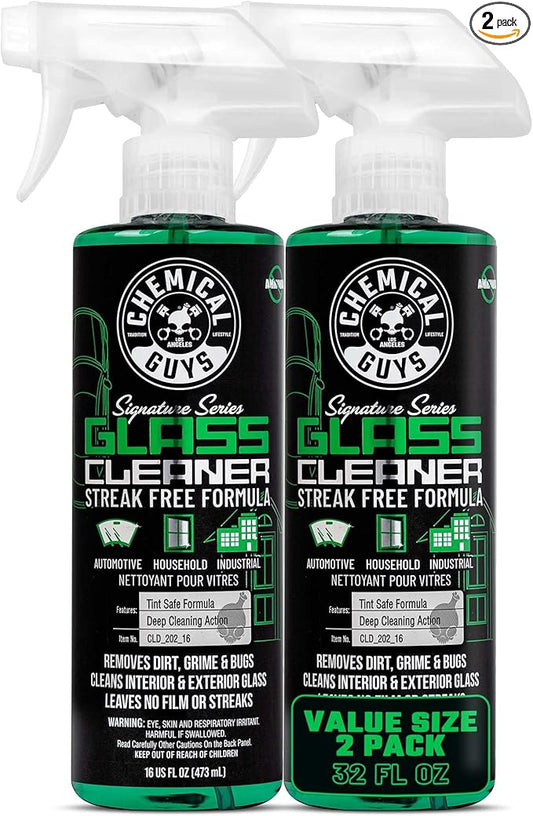 Chemical Guys Glass Cleaner Signature Series 2 Pack (2 x 16 Fl Oz) - Streak-Free Shine for Crystal Clear Windows and Glass, Safe for Cars, Trucks, SUVs, & More - CLD_202_1602