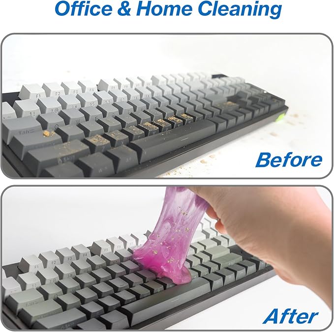 Car Cleaning Gel, Reusable Dust Remover for Air Vents, Dashboard, Console, Universal Fit Automotive Detailing Tool, Pink