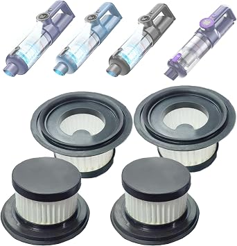 4 Pack Hepa Filters Compatible with MONOZEL Car Vacuum Portable, Model VC028., Filters works with autozen AZ028 and Fede