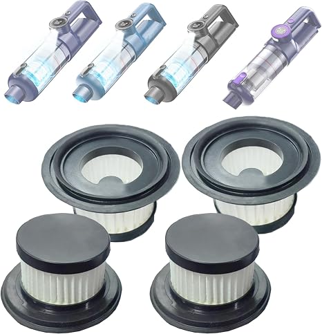 4 Pack Hepa Filters Compatible with MONOZEL Car Vacuum Portable, Model VC028., Filters works with autozen AZ028 and Fede
