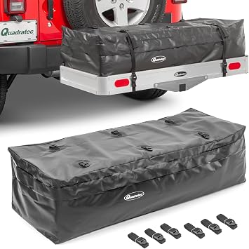 Quadratec Jumbo Water Resistant Soft Shell Cargo Storage Bag, 47.24" x 19" x 13" - Heavy Duty Rainproof Waterproof Vinyl