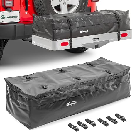 Quadratec Jumbo Water Resistant Soft Shell Cargo Storage Bag, 47.24" x 19" x 13" - Heavy Duty Rainproof Waterproof Vinyl