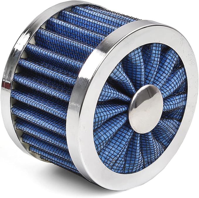 23mm Car Air Filter Universal Cold Air Intake Filter High Flow Vent Valve Cover Breather Filter (Blue)