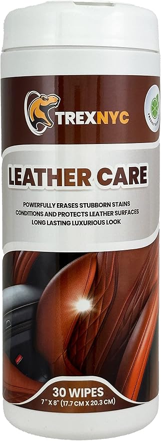 Protectant Wipes, Car Interior Cleaner to Protect Interior Car Surfaces and Fight Cracking & Fading (Leather Wipes, 1 Pa