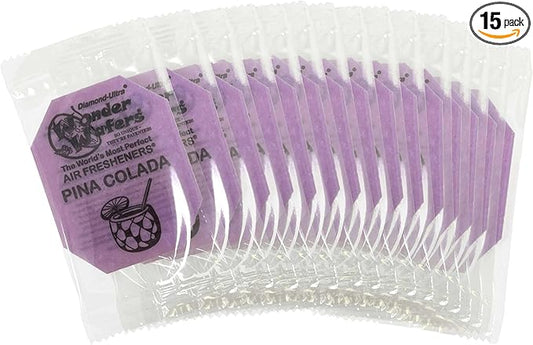 Wonder Wafers - Diamond-Ultra Scented Car Air Fresheners - Individually Wrapped (15 Per Pack) (Pina Colada)